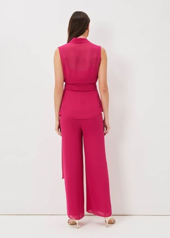 Phase Eight Florentine Chiffons Trousers Pink Canada | UKRFDP-561